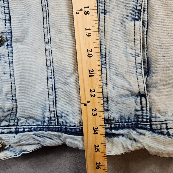 Sleeping with Sirens Denim Vest Adult 2XL Acid Wash Rock Band - Picture 9 of 11